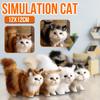 Little Cat Plush Toy Cute Simulation Cat Soft Filling Model Fake Cat Gifts Birthday and Valentine's Day To Children and Girls