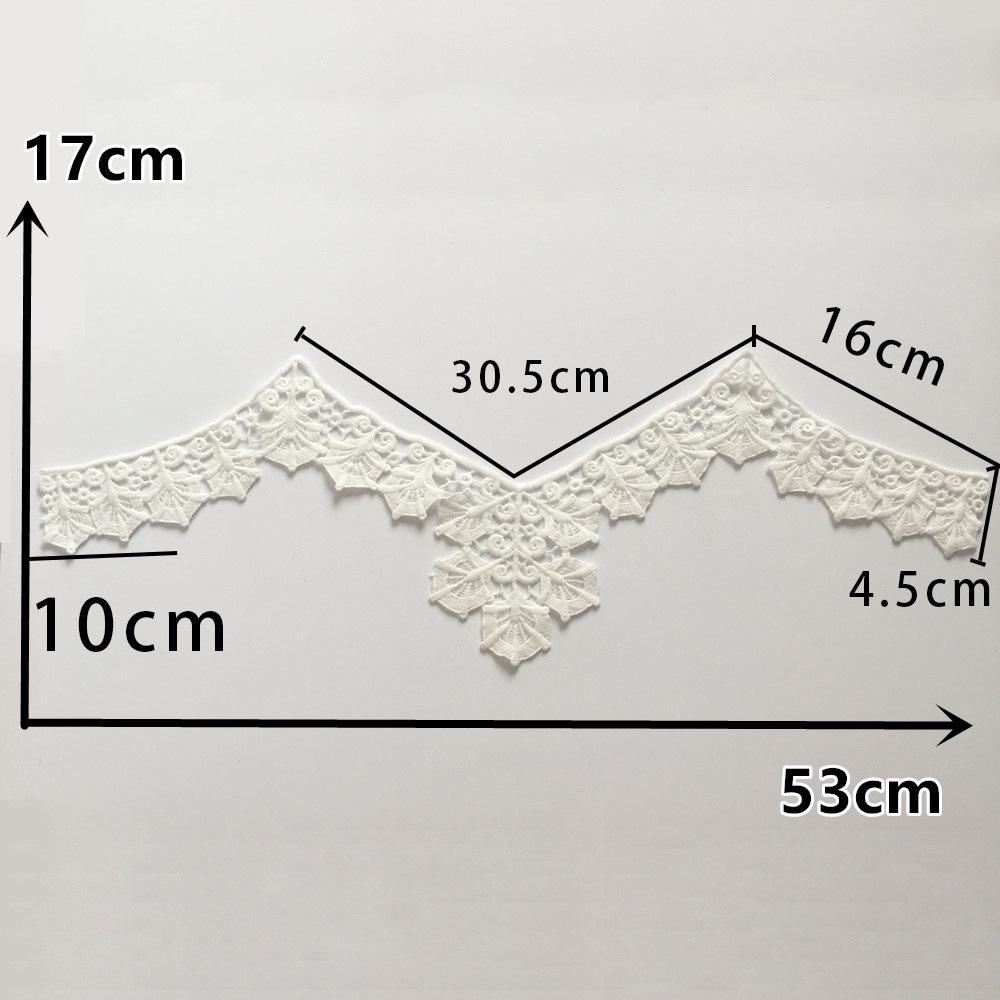 White I Milk Silk Embroidery Hollow Collar Sewing Lace Diy Decoration With Clothing Accessories Collar Accessories