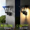 Outdoor Solar Powered Wall Lights 2 Lighting Modes IP65 Waterproof Porch Light For Garage House Outside Garden Lighting