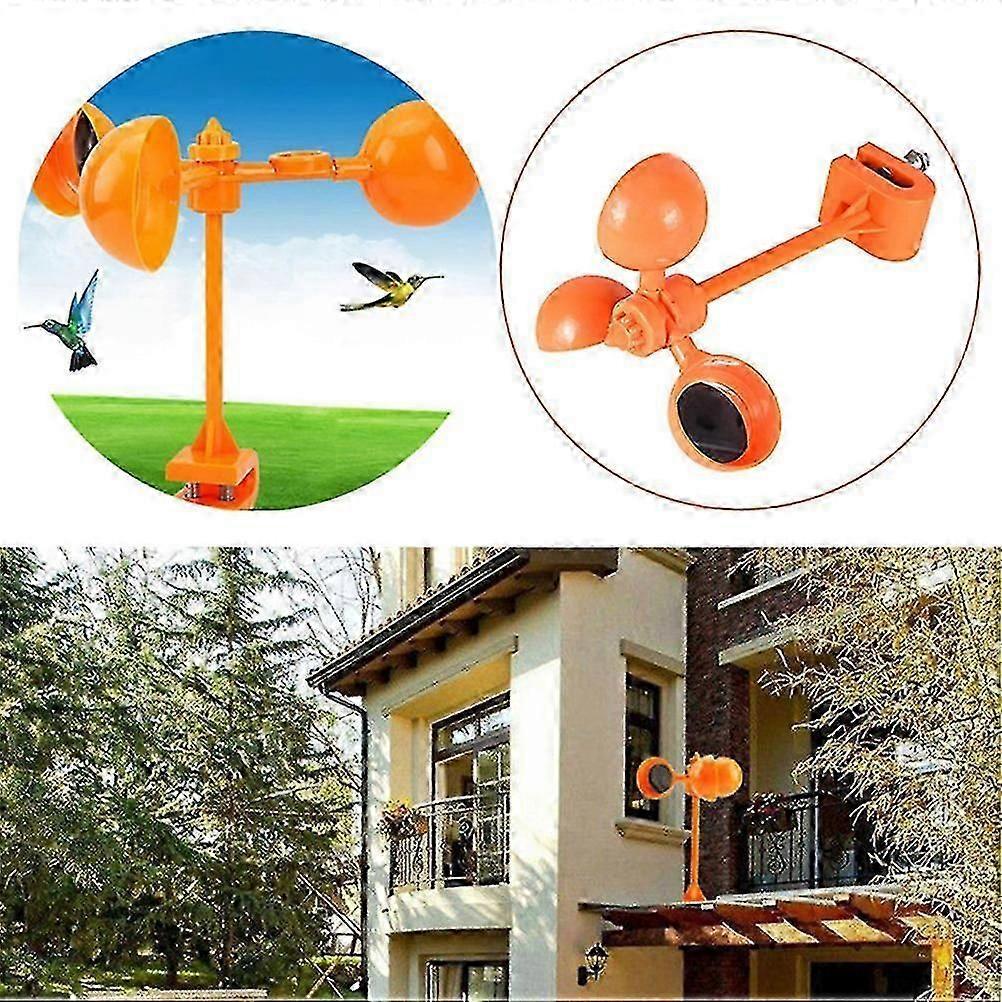 Solar bird repellent bird scarer new farm orchard bird scarer-orange-1 piece
