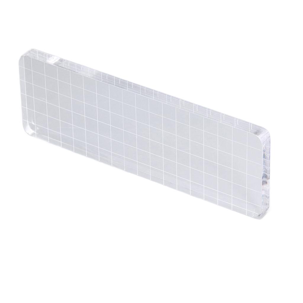 Акриловый блок 6x18 см безопасный круглый угловой дизайн прозрачные многоразовые прозрачные штампы для блокнота