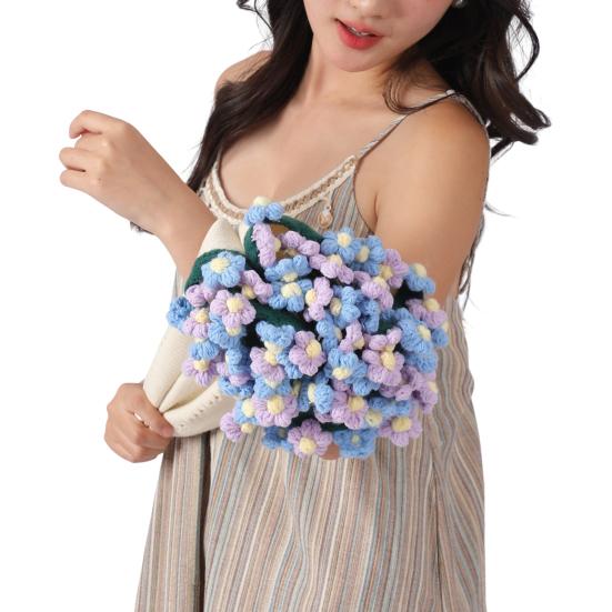 Вязаный крючком букет ромашек Вязаный крючком букет Одеяло ручной работы Цветы Плед для домашнего дивана Кровати Дивана Декор