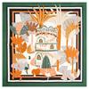Luxury Brand 100% Twill Silk Scarf Hand Drawing Plants Square Scarf New Design Print Kerchief Woman Neck Shawl Wraps Echarpe