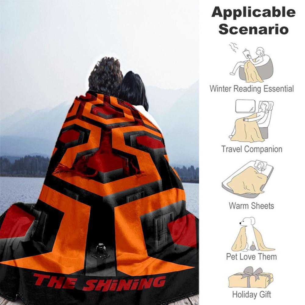1pc THE SHINING Outdoor Flannel Blanket Soft Plush Decor for Picnics, camping,Bedroom, Playroom, or Lunch Break, Perfect Gift