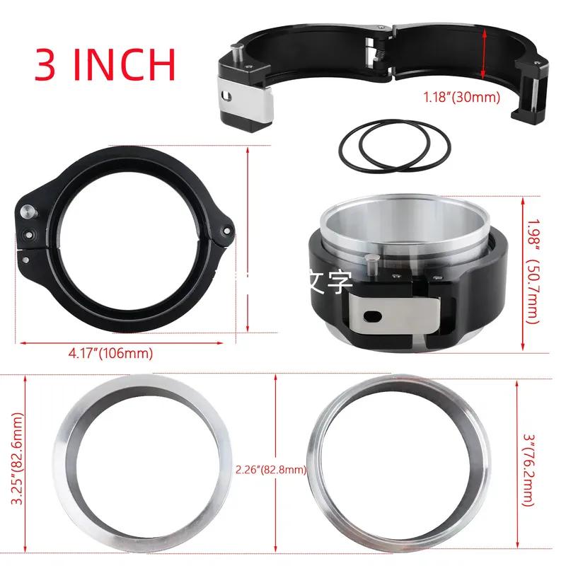 Universal 2.5/3/4 Inch Pinless HD Clamp for Intercooler Pipe Clamp and Flanges 63/76/102mm