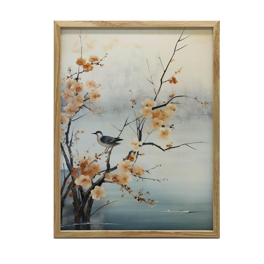 Wiosenne Cuda Na Wiśni Wiosenne Cuda Na Wiśni, 30X40 Cm, Rama Drewniana Ciemny Brąz, Papier Matowy 230 Gsm