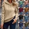 Autumn Winter Hoodies Sweatshirts Women Solid Color Long Sleeve Casual Comfortable Pullovers Tops