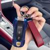 AABKS1 For Gentian Blue Porsche Key Fob Cover, Compatible with Porsche 911 Cayenne Panamera Macan Protector Sleeve Accessories