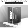 Прозрачный кристальный чехол-планшет с держателем для стилуса для Samsung Galaxy Tab A11+ S9 S10 FE Lite 11'' A9 Plus A8 S7/S8 S11 Ultra, кожаный флип-чехол из ПУ с магнитной подставкой
