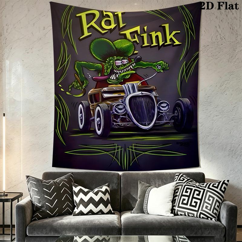 Rude Rat 2D Flat Wall Tapestry Tapestry Background Cloth Wallmounted Wall Covering Decoration Background Cloth Work Of Art