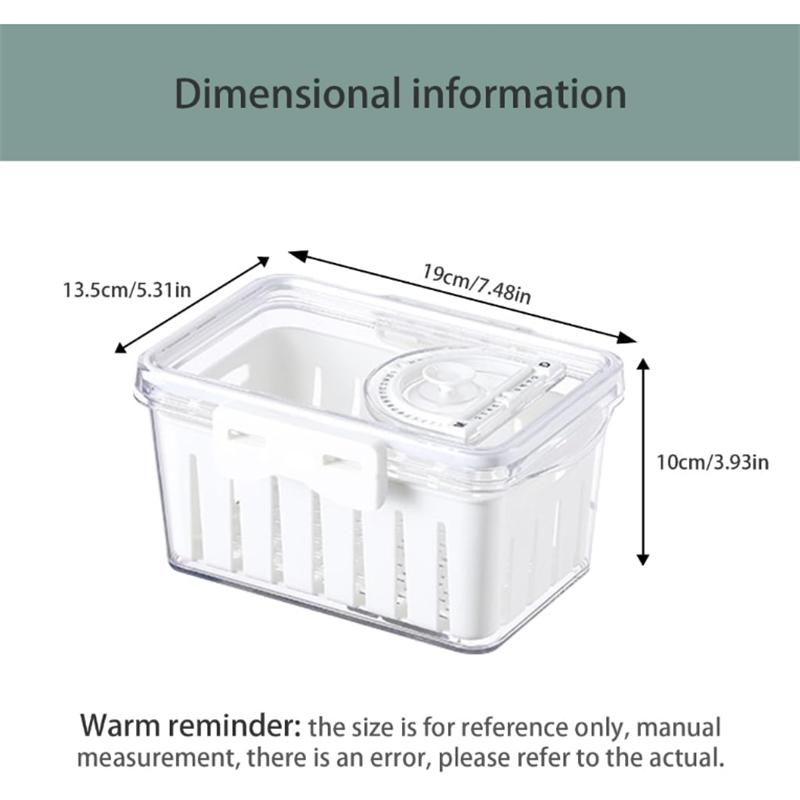 Refrigerator Storage Box Transparent Fridge Organizer Food Storage Containers Vegetable Fruit Baskets Kitchen Organizer Tools