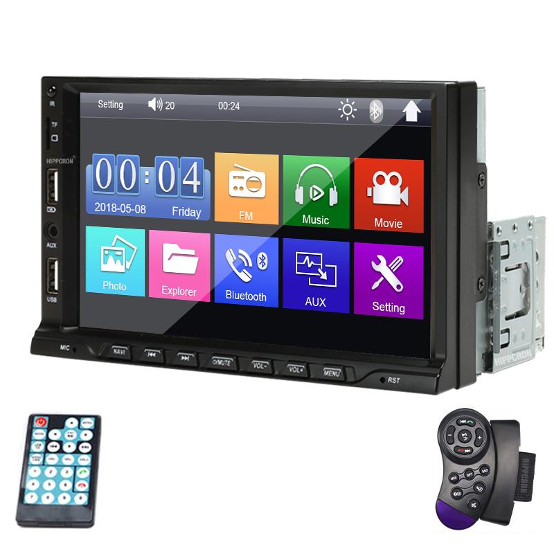 Автомобильный радиоприемник 1 Din MP5-плеер с сенсорным экраном Мультимедиа FM Aux вход Bluetooth USB Зеркальная связь Универсальное авто радио