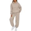 Plus Size Autumn and Winter Ladies Two-piece Casual Hoodie Loose Casual Trousers Sportswear Suit 5XL