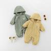 Autumn Baby Romper Outdoor Jacket Infant Casual Double Layer Hooded Jumpsuit Toddler Warm Outwear Clothes