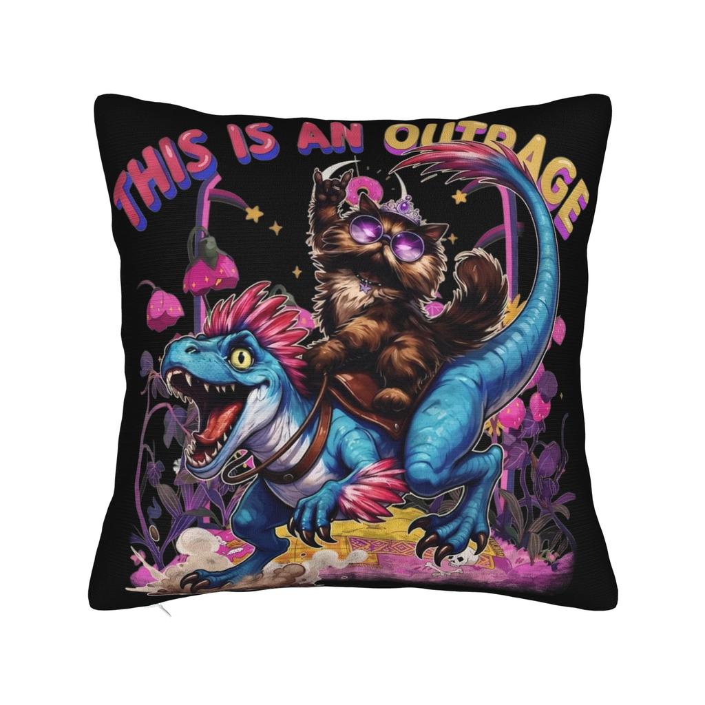 This Is An Outrage Princess Donut Cat Pillowcases Product Soft Cushion Cover Decor Throw Pillow Case Cover Car Multi Size