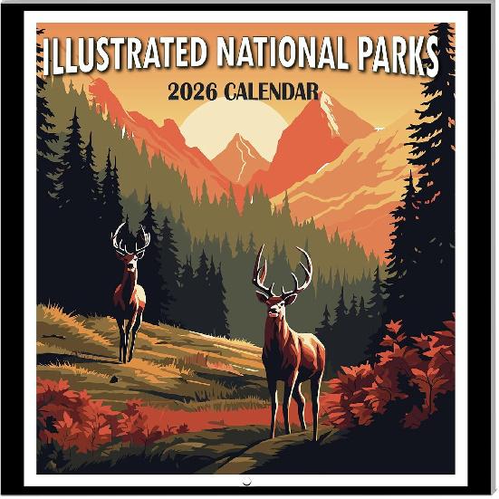 2026 Calendar - National Parks 2026 Wall Calendar, 12 Monthly Square Calendar from Jan.2026 - Dec.2026, 12" x 24" (Open), Calendars with Thick Paper