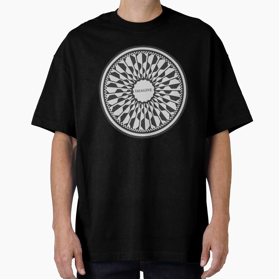 Strawberry Fields - Memorial - Black background Oversized T-Shirt