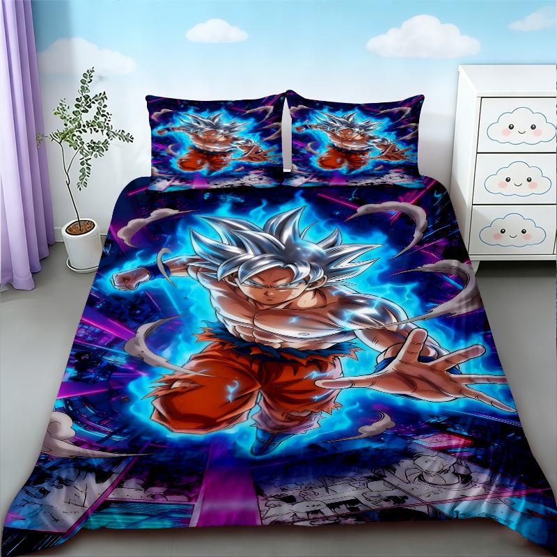 Duvet Cover Dragon Ball Anime Soft and Comfortable Twin Single King Kids Adult Gift Three Piece Set Decorative Bed Sheet