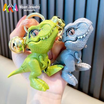 Креативный брелок в виде динозавра: Модная подвеска-игрушка в виде тираннозавра для укусов рукой для сумок, пар и подарков.