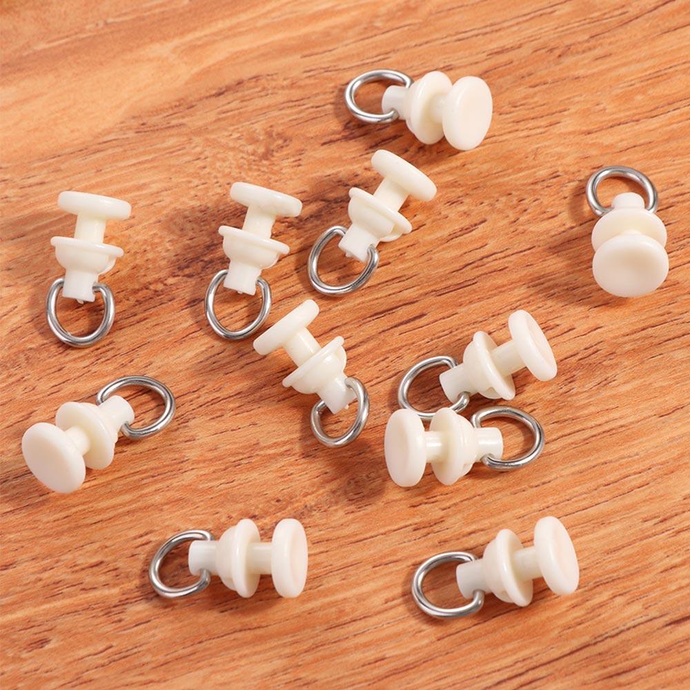 20pcs/pack Silent Curtain Hook Roller White Curtain Track Glider Curtain Track Pulley Windows
