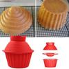 3Pcs/Set Cake Molds Non-stick Easy Demoulding Soft Texture Tear Resistant Baking Silicone Big Top Giant Cupcake Fondant Moulds Cake Bake Tool