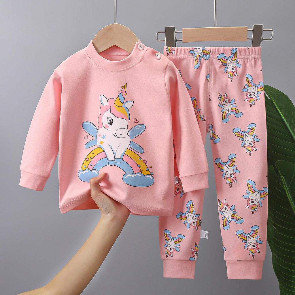 Children's Underwear Set Pure Cotton New Boys' Home Clothes Baby's All Cotton Warm Girls' Autumn Clothes Autumn Pants Children's Clothes