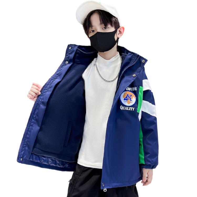 Детская куртка-ветровка три-в-одном с капюшоном и флисовой подкладкой на осень и зиму