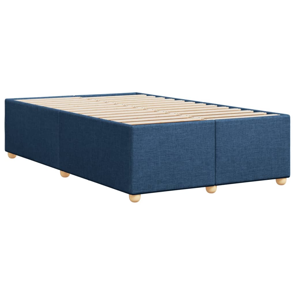 Bed Frame without Mattress Blue 120 x 200 cm Fabric