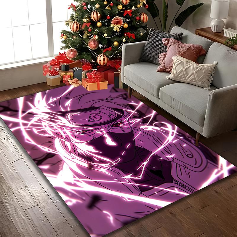 [naruto Printed Carpet] Non-slip Office Rug, Cozy Area Carprt for Living Room Use, Soft Home Sofa Chair Mat