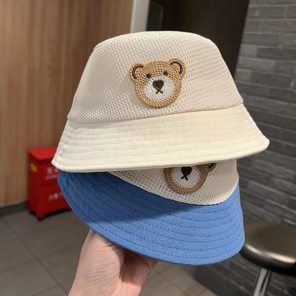 Kids Summer Breathable Mesh Wide Brim Fisherman Hat Thin UV Protection Sun Cap for Boys Girls Fashion Trendy Shady Headwear