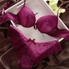 2 PCS Women Lace Bra Set Cotton Embroidery Underwear Push Up Bra and Briefs