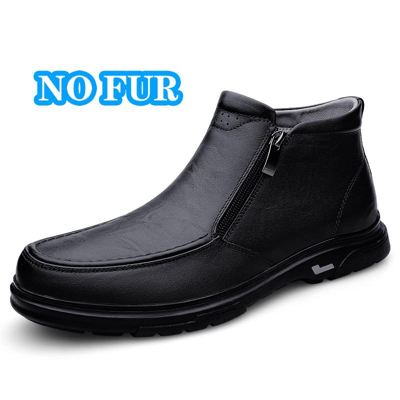 Модные высококачественные ботинки челси для мужчин из натуральной кожи, нескользящие ботильоны, модные теплые плюшевые меховые зимние прогулочные туфли, мужские кроссовки
