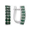 Серебряные серьги с натуральным изумрудом 1.253ct (2179993)
