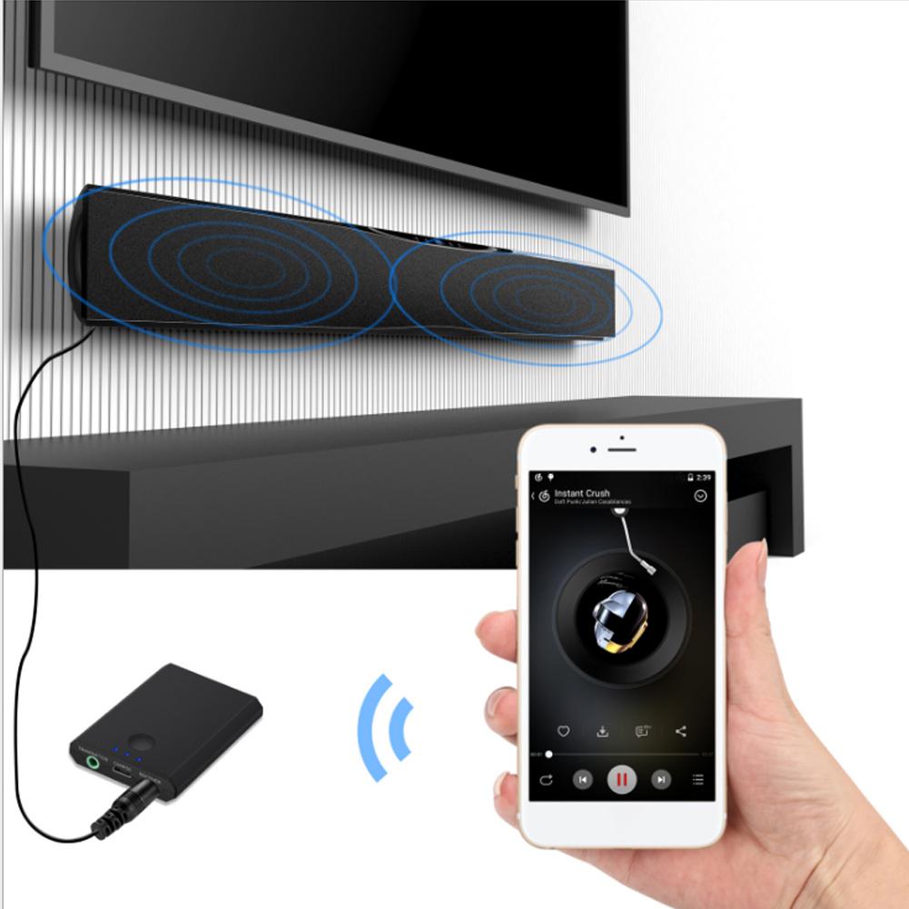 2 в 1 TX7 Черный Bluetooth-передатчик и приемник 3,5 мм o Музыкальный адаптер для ТВ Автомобиля