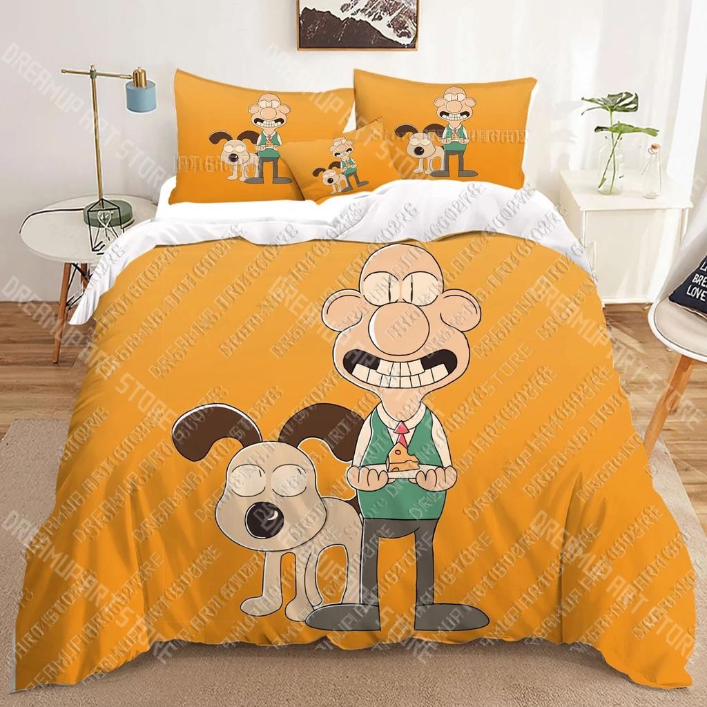 Wallace & Gromit 3D Bedding Sets print duvet cover Adults_ children bed comforter birthday gift dropshipping