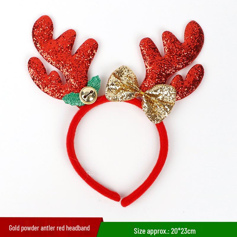 Christmas Deer Antler & Snowman Headband - Festive Party Headdress Gift