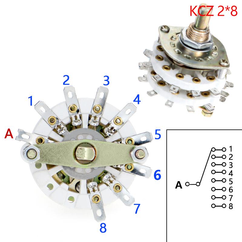 Kcz 2 полюса 6/7/8/9/10/11 4 полюса 3/5 позиции с селектором поворотного переключателя каналов с селектором поворотного переключателя крышки