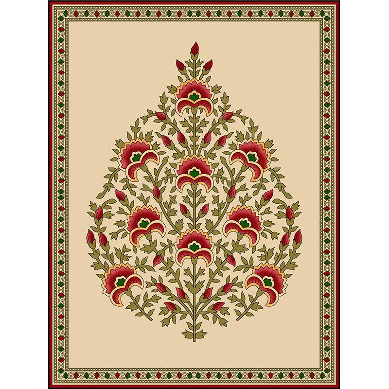 Indian Folk Art Persian Floral Print Poster Vintage Tree of Life Lotus Flower Canvas Painting Wall Picture Home Cuadros