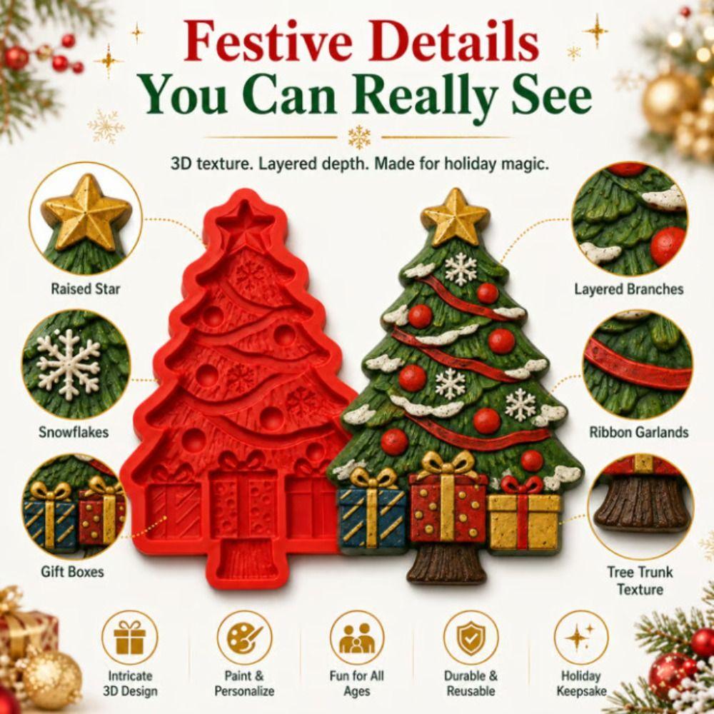 Christmas Tree Shape Christmas Tree Mold Gypsum Casting Plaster Casting Mold Holiday Party