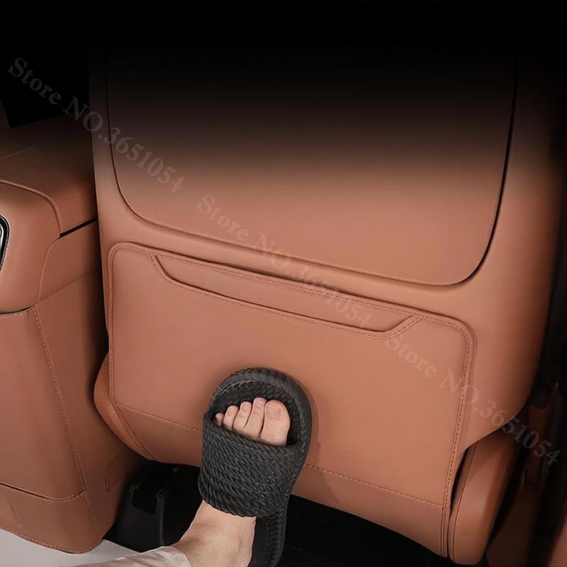 Для Leapmotor D19 2026 2027 Автомобильный Задний Защитный Коврик от Пинания Ногами Специальная Крышка для Защиты Спинки Сиденья Кожаный Коврик от Грязи Аксессуары для Интерьера