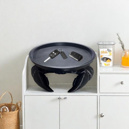 3D-печатный лоток для крабов, многоцелевой лоток для хранения ювелирных изделий, безделушек, ключей, фигурка краба, домашний офис, кухня, украшение для рабочего стола, орнамент