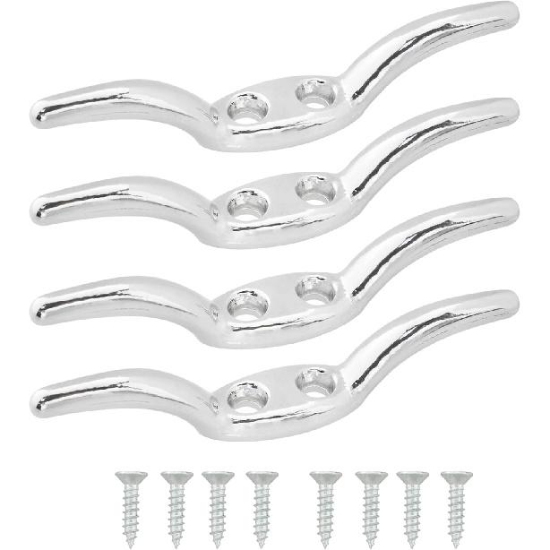 4PCS Blind Accessories - Hooks, Cleats, Safety Kits, Winder for Blinds, Flagpoles, Boats, Awnings, Tarpaul