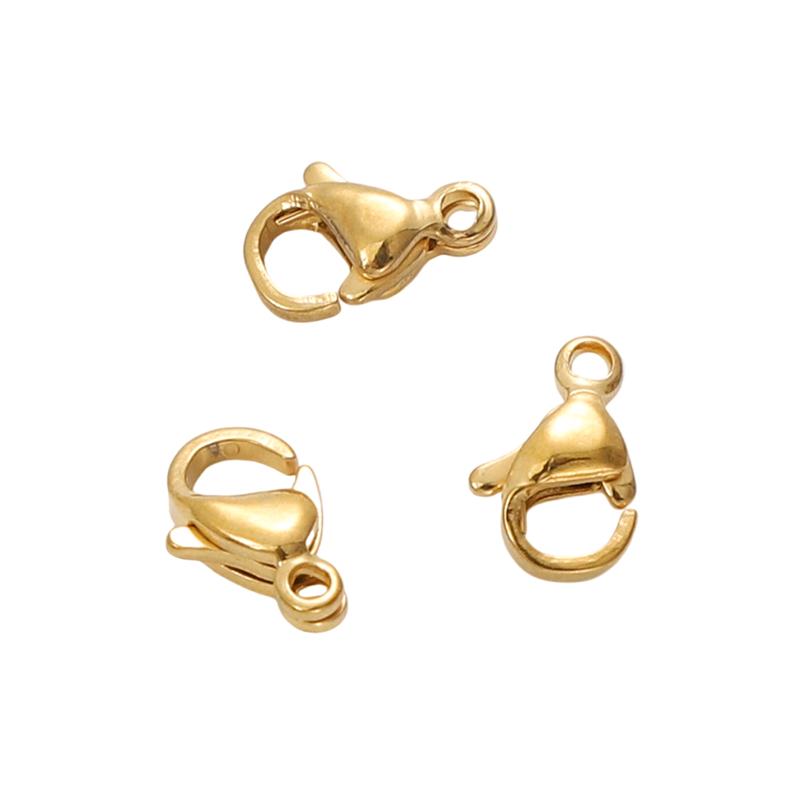 10Pcs/pack Stainless Steel Clasps Lobster Claw DIY Jewelry Accessories