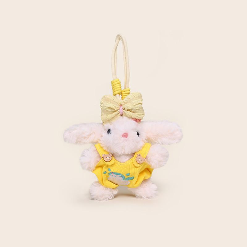 Lop Ear Rompers Cartoon Plush Keychain Healing Doll Bag Decoration Daily Use