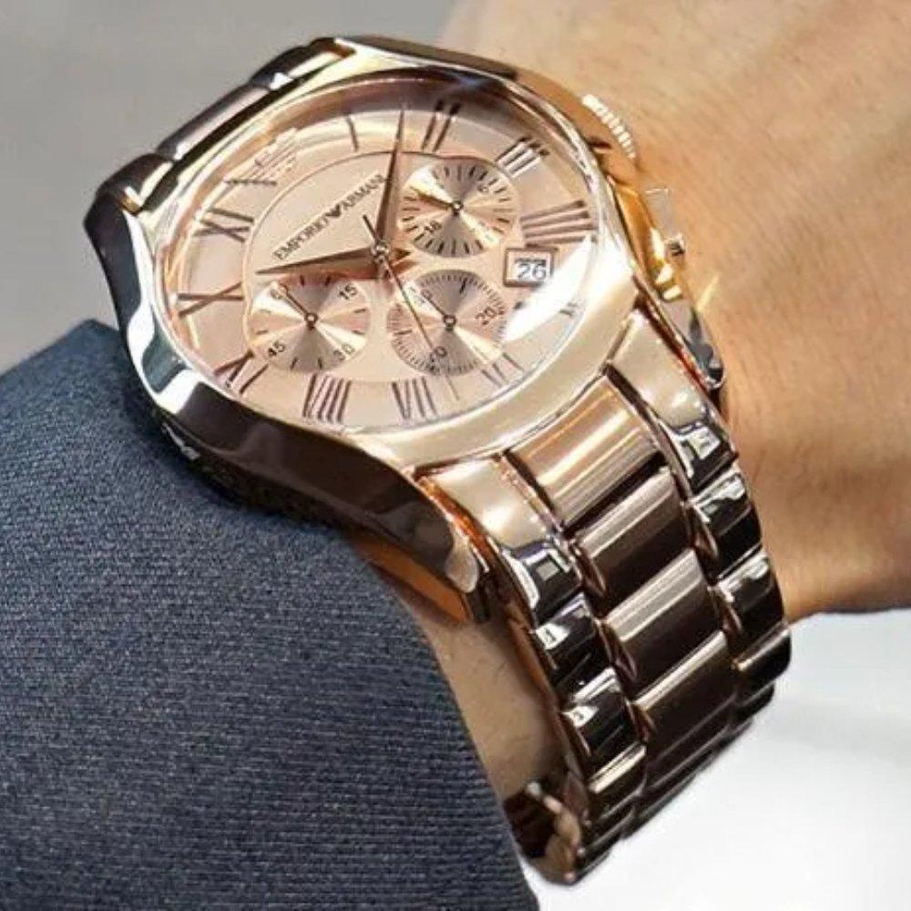 Emporio Armani AR0365 Rose Gold Chronograph Men's Watch
