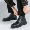 Fashion Fashionable Trendy Leather Men's Boots Luxury Brand High Top Men Chelsea Boots High-quality Non Slip Sole Business Leather Boots
