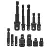 12pcs Drill Socket Adapter Extension Rod Conversion Head Driver /2inch 3/8inch /4inch Electric Drill Driver Quick Transfer Rod