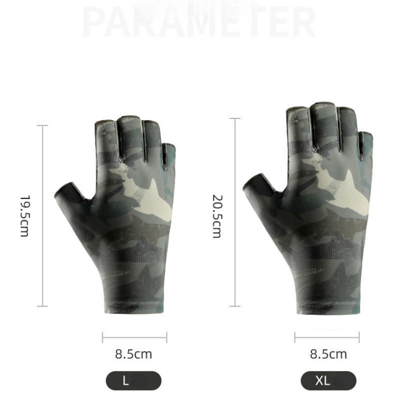 Fishing Gloves Half Finger Sun Protection Cycling Gloves Fitness Gym Sun Glove for Women Men Outdoor Sports Breathable Anti-Slip