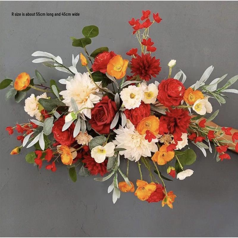 Центральный элемент и свадебный декор «Манговая серия» из шелковых цветов