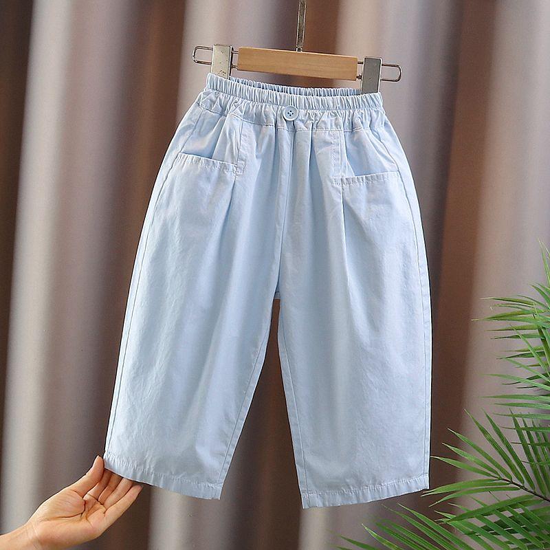 New Mosquito Proof Pants for Girls Summer Outerwear Cotton Casual Straight Leg Pants Children's Sports Loose Thin Pants